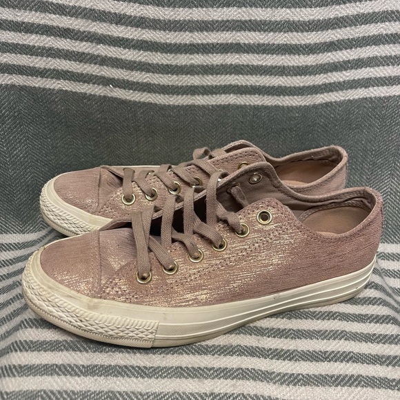 Converse Shoes - Converse Shimmer Pink Sneakers Low-Top Size 8